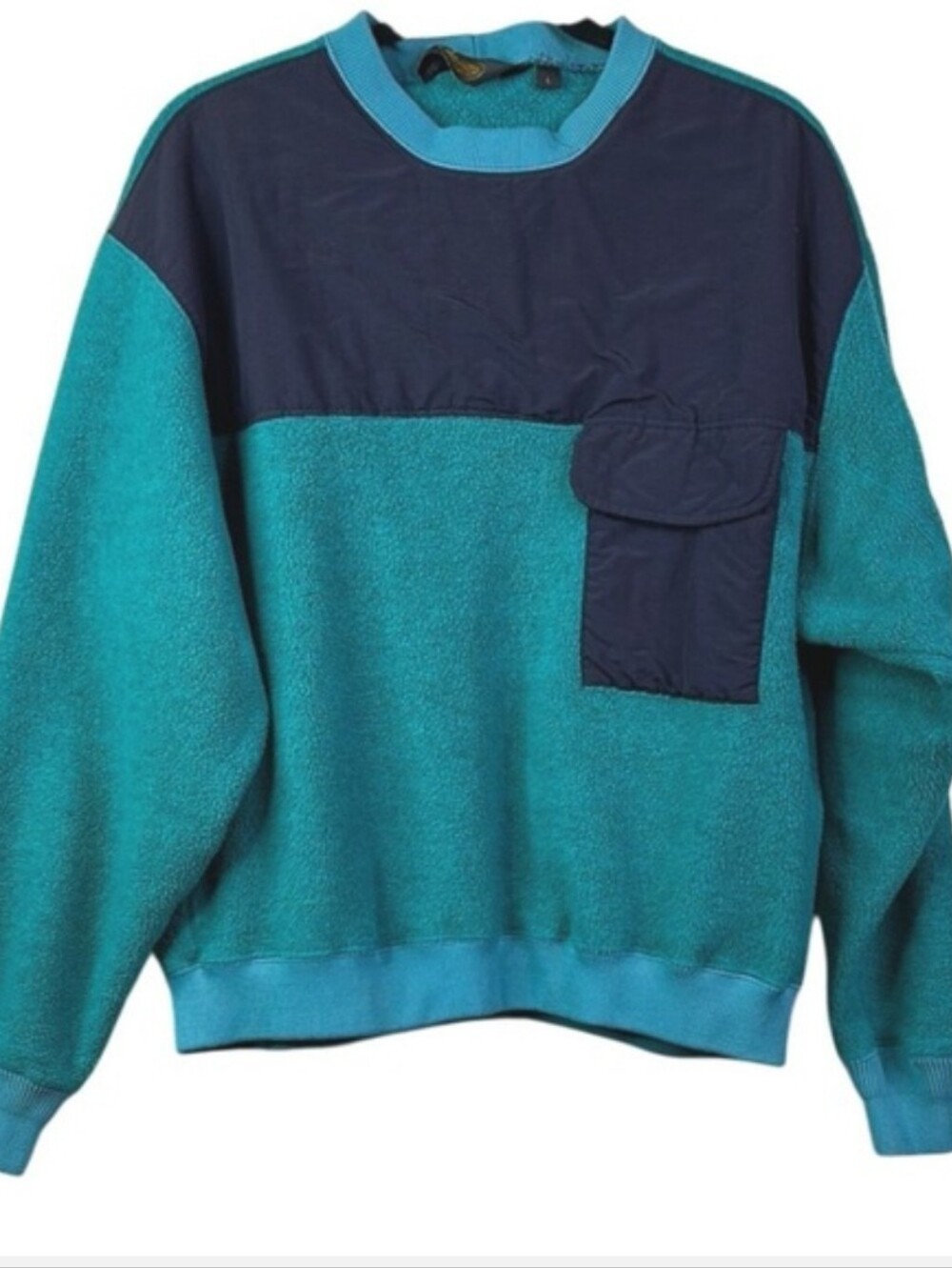 Woolrich vintage 1980s Teal and Black Men's Sweater